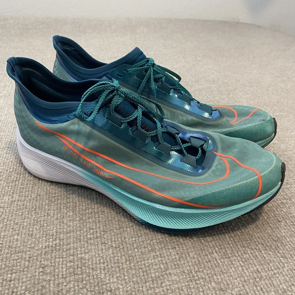 Nike Zoom Fly 3 Shoes Mens Size 14 Green Running Sneakers CD4570-300 Athletic